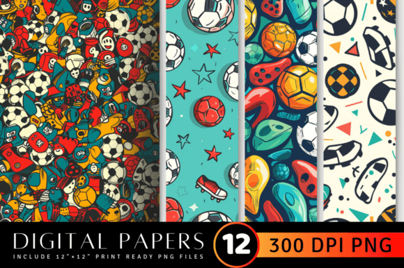 Download Soccer Fun Digital Paper Backgrounds Di - Digital paper Collection