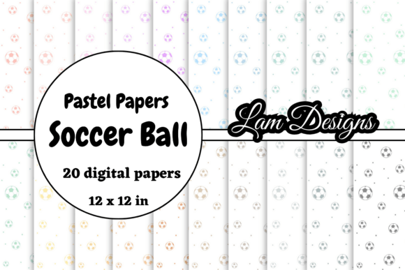 Download Hand-drawn Soccer Ball Digital Papers - Digital paper Collection
