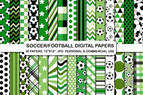 Download Soccer Digital Papers Football Paper Set - Digital paper Collection