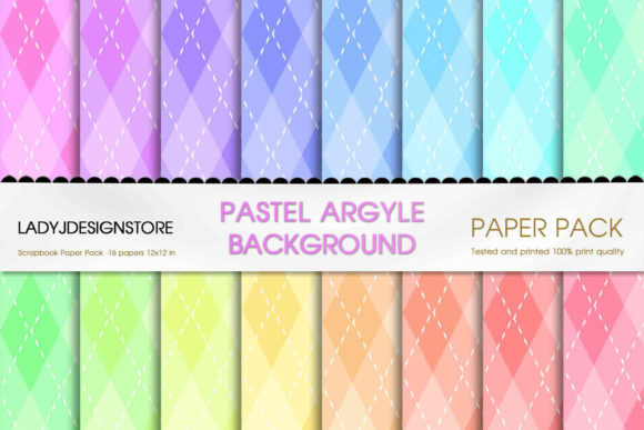 Download Pastel Colorful Argyle Digital Paper - Digital paper Collection
