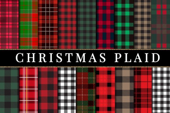 Download Christmas Buffalo Plaid Digital Paper - Digital paper Collection
