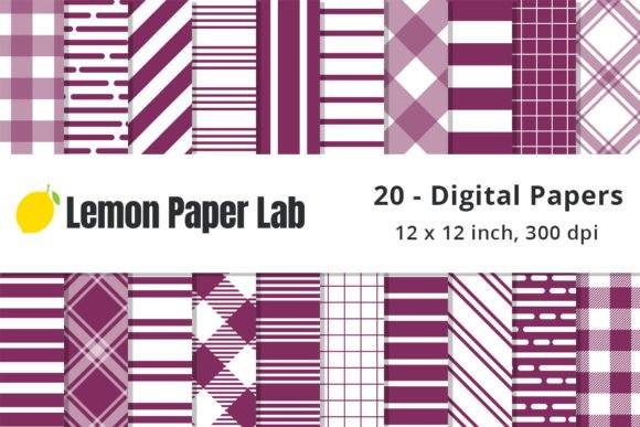 Download Magenta Striped Digital Paper Download - Digital paper Collection