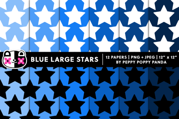 Download Seamless Blue Star Digital Paper Pattern - Digital paper Collection