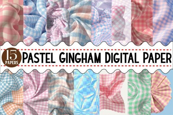 Download Pastel Gingham Digital Paper Pattern - Digital paper Collection