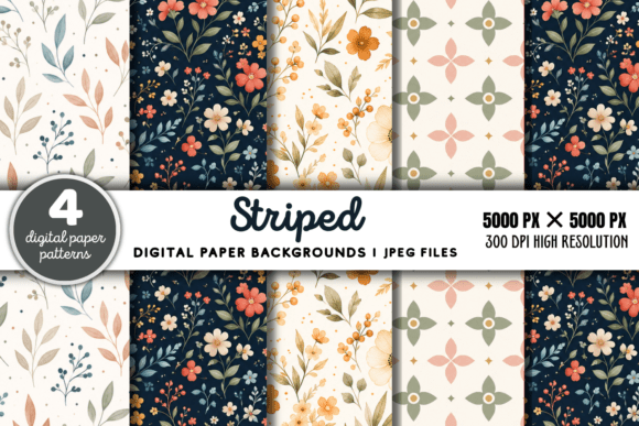 Download Striped Digital Paper Background 1 - Digital paper Collection