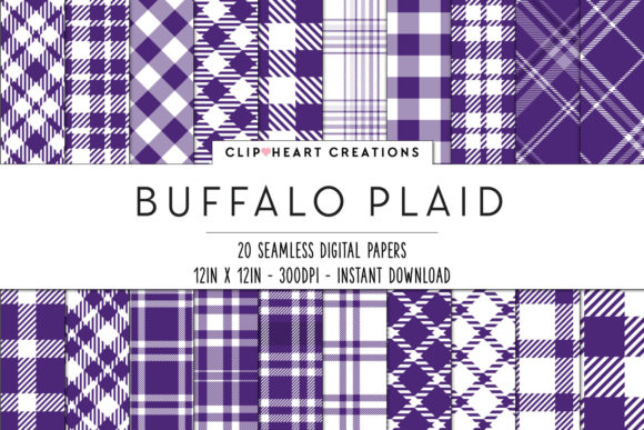 Download Buffalo Plaid Seamless Digital Papers - Digital paper Collection