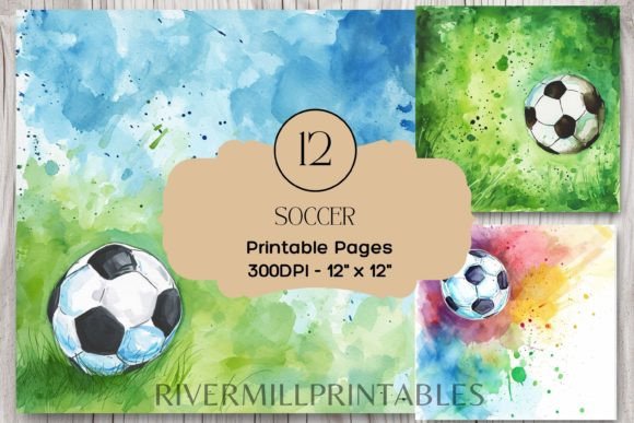 Download Soccer Ball Digital Paper Pack - Digital paper Collection