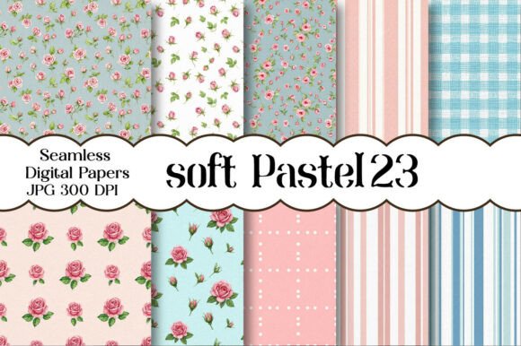Download Soft Pastel Digital Paper Backgrounds - Digital paper Collection