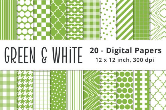 Download Seamless Green Digital Paper Backgrounds - Digital paper Collection