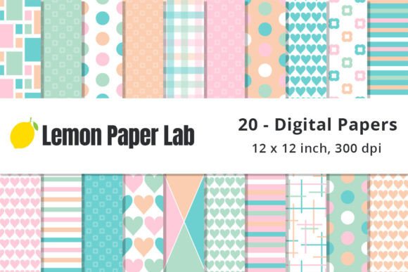 Download Pastel Geometric Digital Paper - Digital paper Collection