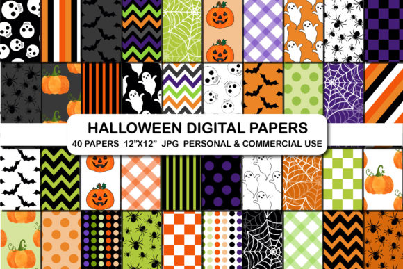 Download Halloween Background Digital Papers Set - Digital paper Collection