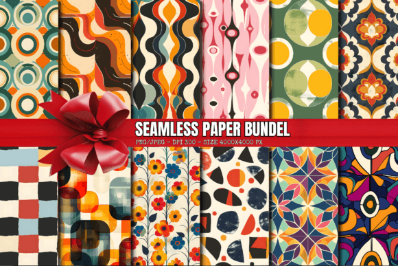 Download Retro Digital Paper Seamless Pattern-27 - Digital paper Collection