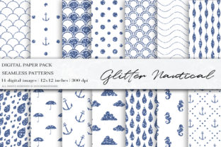 Download Glitter Nautical Mermaid Digital Papers - Digital paper Collection
