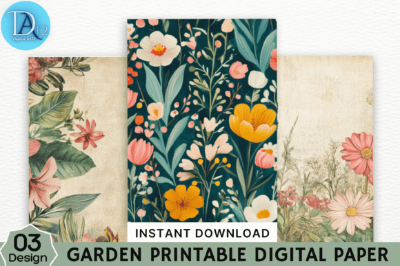 Download Garden Printable Digital Paper - Digital paper Collection