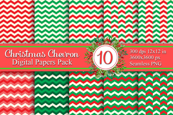 Download Christmas Digital Paper Chevron Zigzag - Digital paper Collection