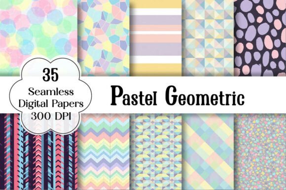 Download Pastel Geometric Digital Paper - Digital paper Collection