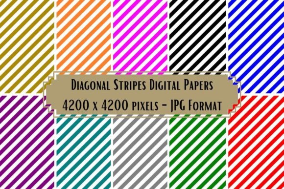 Download Diagonal Stripes Digital Papers - Digital paper Collection