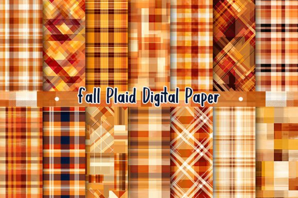 Download Fall Plaid Digital Paper - Digital paper Collection
