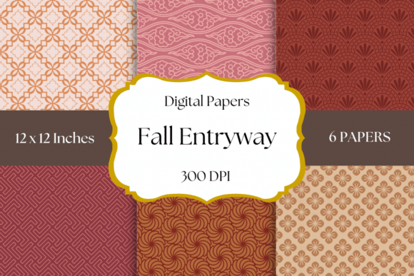 Download Fall Entryway Digital Papers - Digital paper Collection