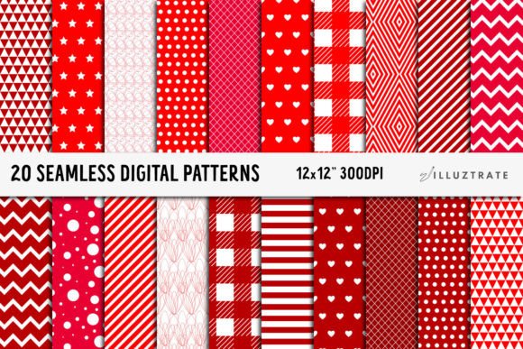 Download Red Digital Paper | Seamless Patterns - Digital paper Collection