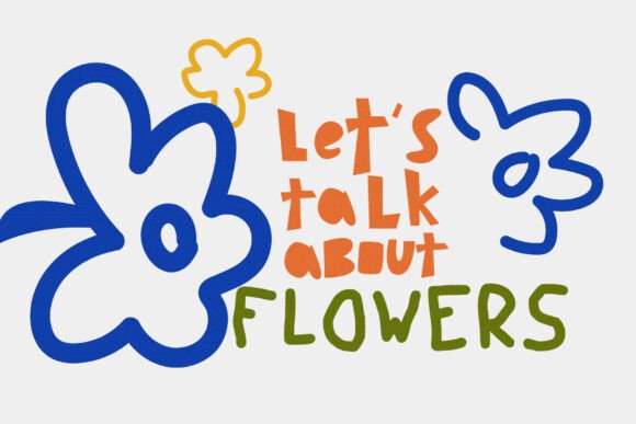 Download Vibrant Groovy Doodle Flowers Clipart - Vibrant Collection