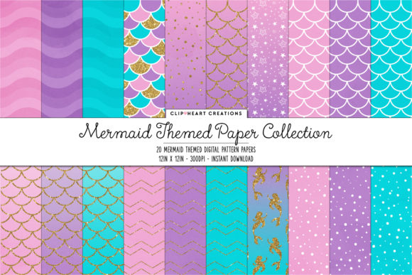 Download Mermaid Digital Papers - Digital paper Collection