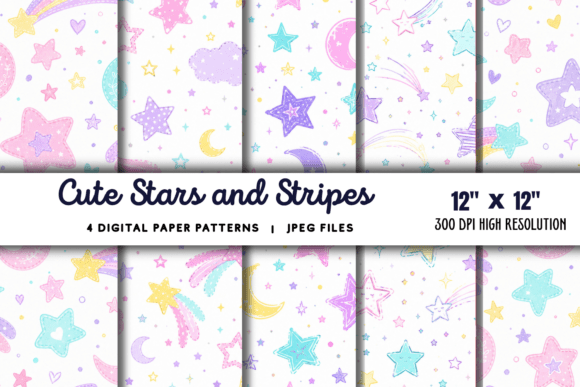 Download Stars and Stripes Digital Paper - Digital paper Collection