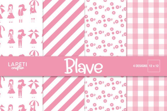Download Pink Digital Paper Cute Girl Pattern - Digital paper Collection