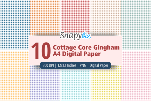 Download Cottage Gingham Seamless Digital Paper - Digital paper Collection