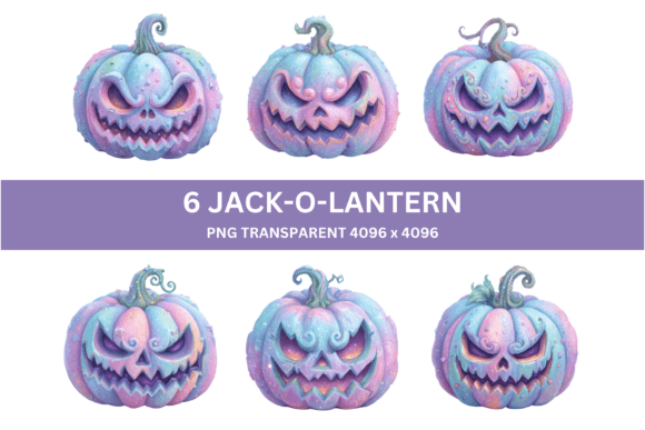 Download 6 Pastel Halloween Jack-O’-Lantern - Premium Resources