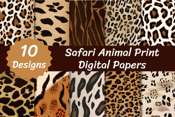 Download Safari Animal Print Digital Papers - Digital paper Collection