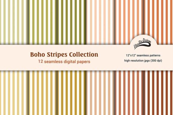 Download Striped Digital Paper Bundle Pack - Digital paper Collection