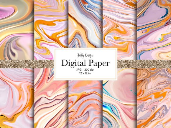 Download Pastel Colored Marble Digital Paper Pack - Digital paper Collection