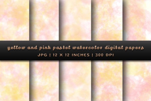 Download Yellow and Pink Pastel Digital Papers - Digital paper Collection