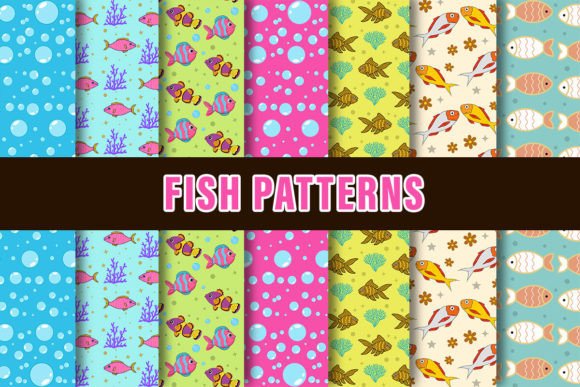 Download Fish Digital Papers Patterns - Digital paper Collection