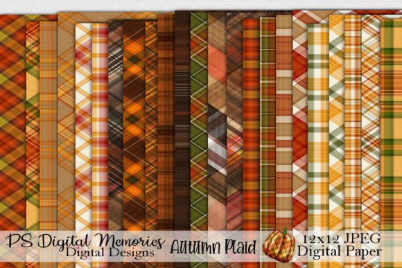 Download Autumn Plaid Digital Paper - Digital paper Collection