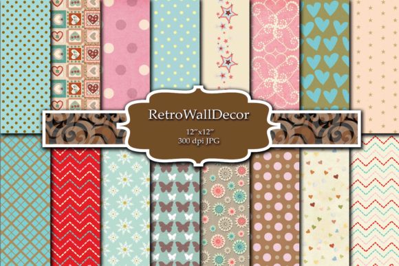 Download Retro Digital Paper - Digital paper Collection