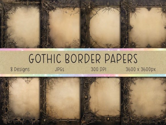 Download Gothic Borders Digital Backgrounds - Digital backgrounds Collection