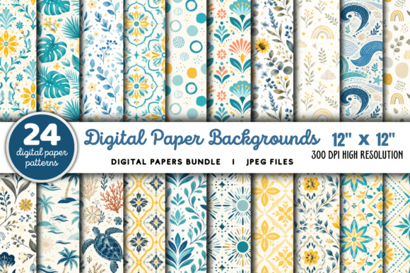 Download Digital Paper Backgrounds Bundle - Digital paper Collection