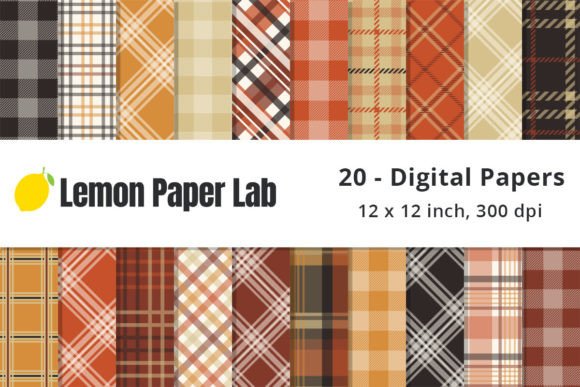 Download Autumn Plaid Digital Paper - Digital paper Collection