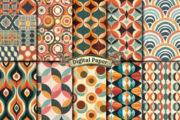 Download Retro Digital Paper - Digital paper Collection