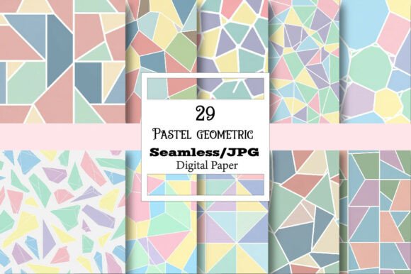 Download Pastel Geometric Digital Paper - Digital paper Collection
