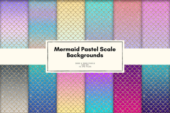 Download Mermaid Digital Papers Backgrounds - Digital paper Collection