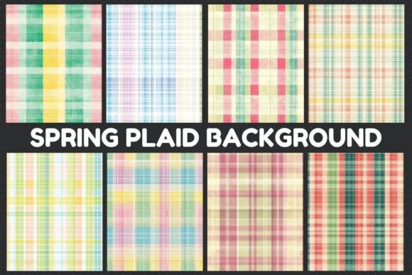 Download Spring Plaid Digital Paper Background - Digital paper Collection