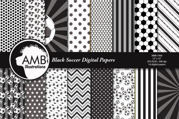 Download Black Soccer Digital Papers&nbsp; - Digital paper Collection