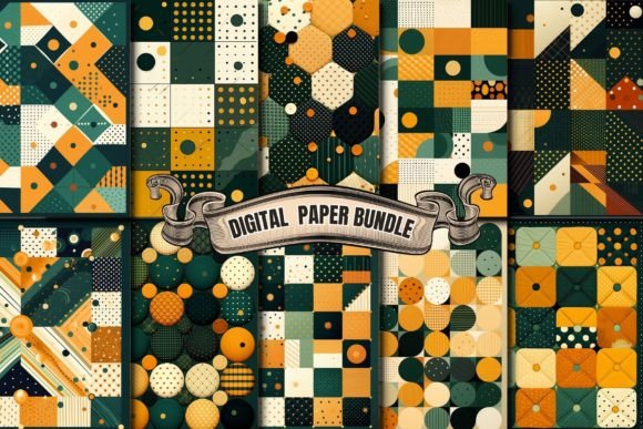 Download Retro Digital Paper - Digital paper Collection