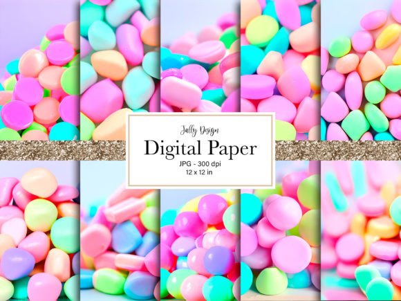 Download Pastel Colored Candies Digital Papers - Digital paper Collection