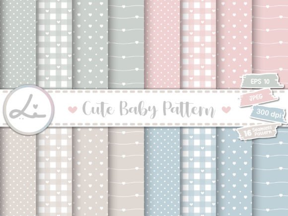 Download Cute Baby Pastel Digital Papers - Digital paper Collection