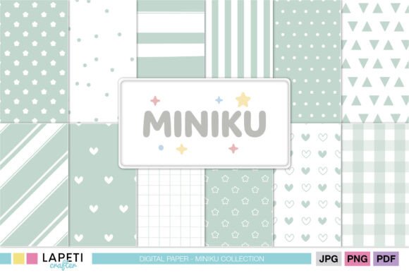 Download Mint Pastel Digital Papers - Digital paper Collection