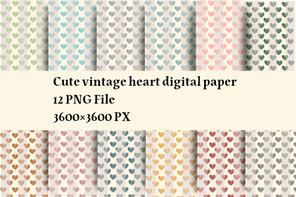 Download Cute Vintage Digital Paper - Digital paper Collection